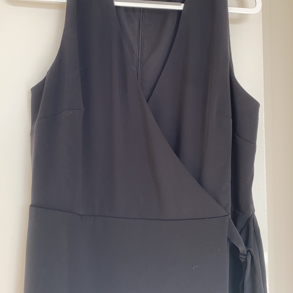 Loft - size 14 tie waist black dress - Picture 2 of 4